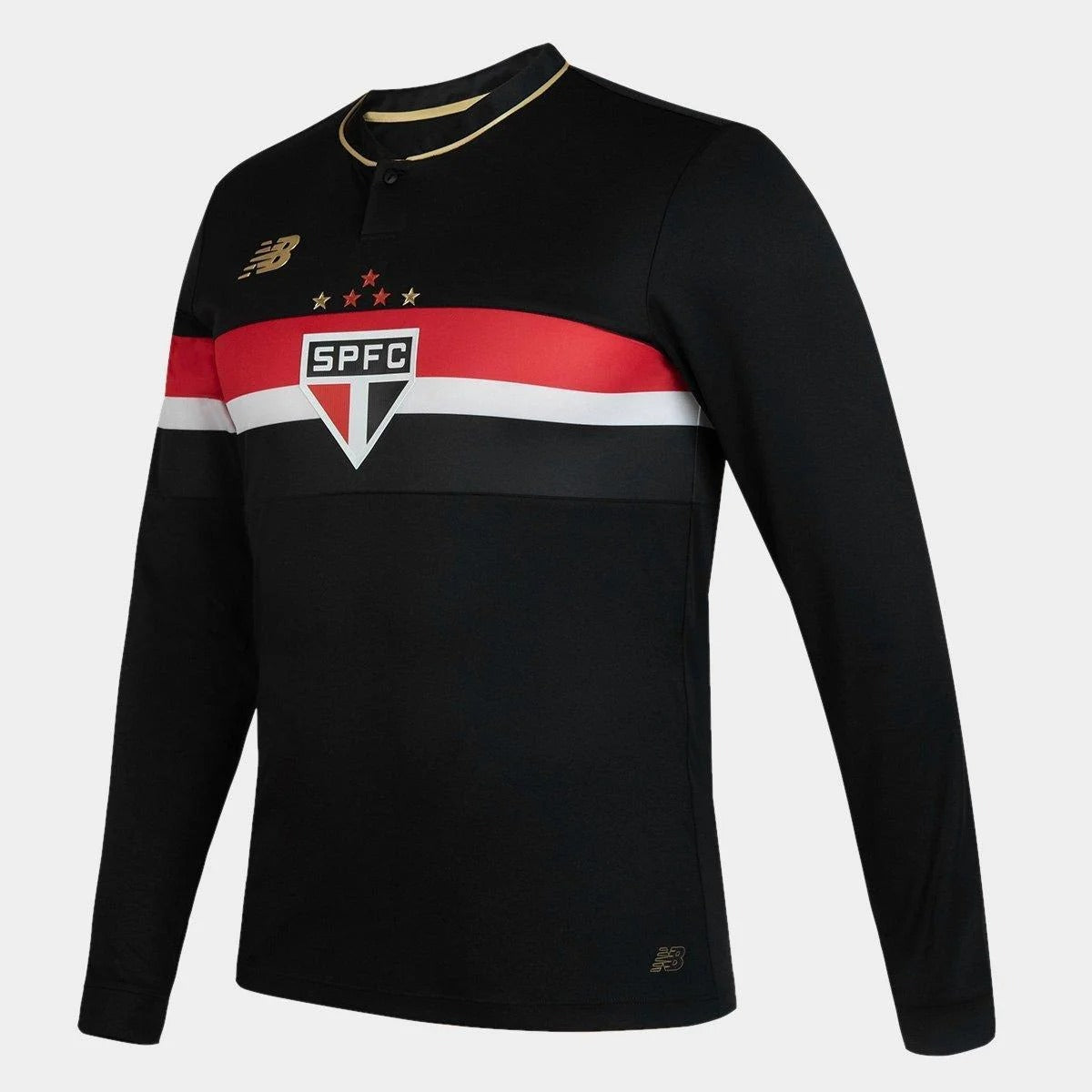 São Paulo III 25/26 Long Sleeve Shirt Commemorative Player Jersey by New Balance - Black + Red - Authentic