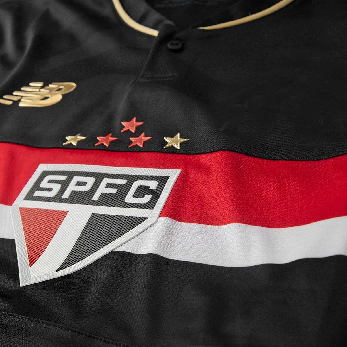 São Paulo III 25/26 Long Sleeve Shirt Commemorative Player Jersey by New Balance - Black + Red - Authentic