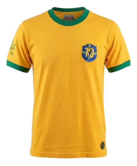 🇧🇷 Brazil 1970 Pelé Retro Soccer Jersey – Tribute to a Football Legend ⚽🏆