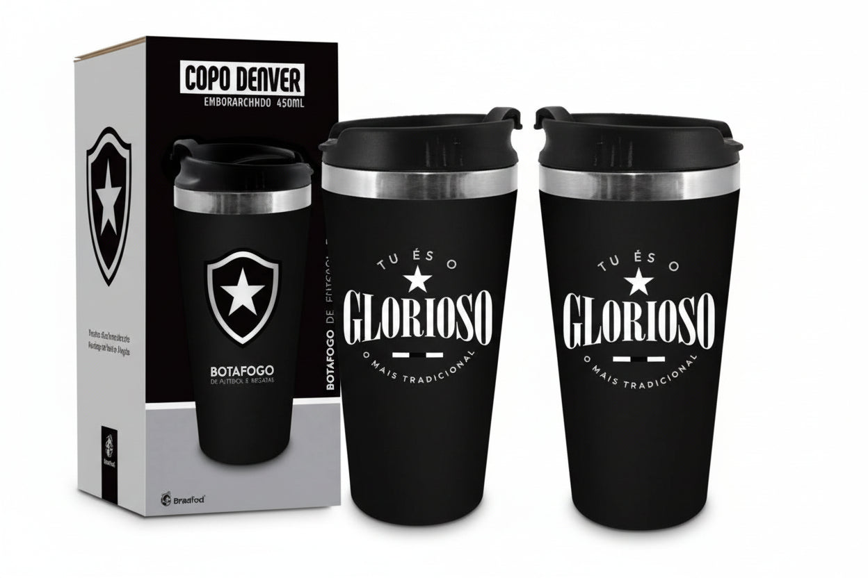 Stainless Steel Tumbler Botafogo 450ml/15oz!