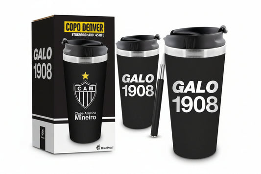 Stainless Steel Tumbler Atlético Mineiro 450ml/15oz!